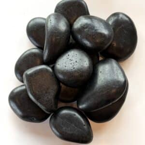 Polished Black Pebbles 1-2